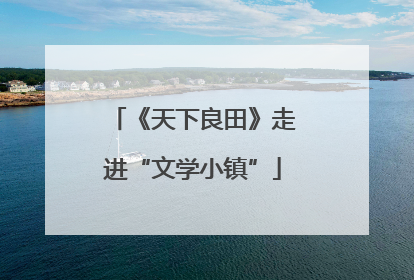 《天下良田》走进“文学小镇”