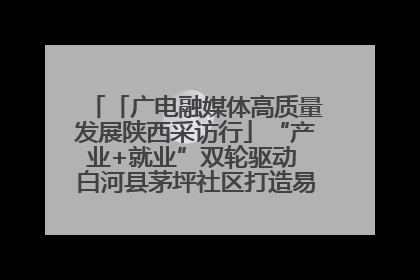 「广电融媒体高质量发展陕西采访行」“产业+就业”双轮驱动 白河县茅坪社区打造易地搬迁后扶新样本