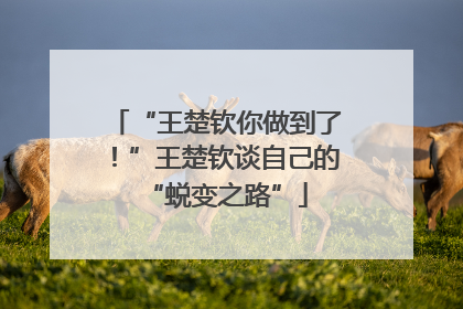 “王楚钦你做到了！”王楚钦谈自己的“蜕变之路”