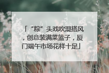 “粽”头戏吹混搭风，创意装满菜篮子，厦门端午市场花样十足