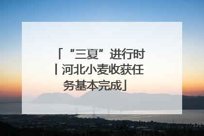 “三夏”进行时丨河北小麦收获任务基本完成