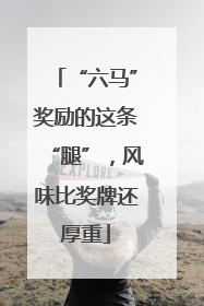 “六马”奖励的这条“腿”，风味比奖牌还厚重