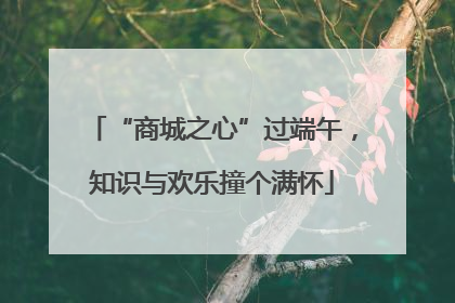 “商城之心”过端午，知识与欢乐撞个满怀