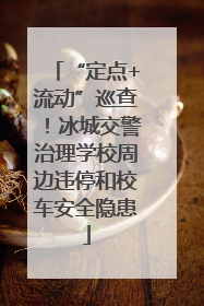 “定点+流动”巡查！冰城交警治理学校周边违停和校车安全隐患