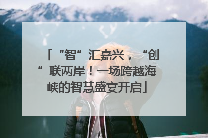 “智”汇嘉兴，“创”联两岸！一场跨越海峡的智慧盛宴开启