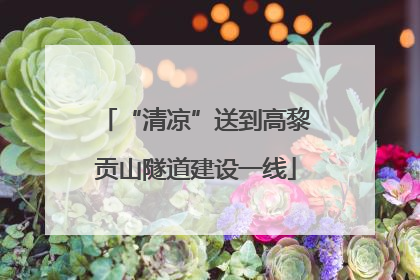 “清凉”送到高黎贡山隧道建设一线