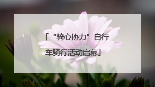 “骑心协力”自行车骑行活动启幕
