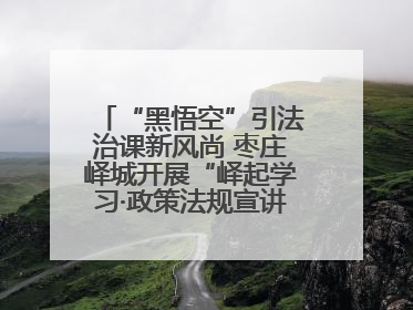 “黑悟空”引法治课新风尚 枣庄峄城开展“峄起学习·政策法规宣讲面对面”活动