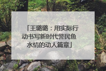 王璐璐：用实际行动书写新时代警民鱼水情的动人篇章