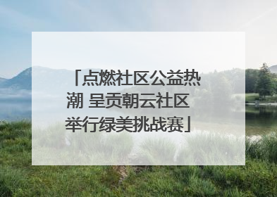 点燃社区公益热潮 呈贡朝云社区举行绿美挑战赛