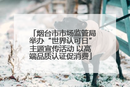 烟台市市场监管局举办“世界认可日”主题宣传活动 以高端品质认证促消费