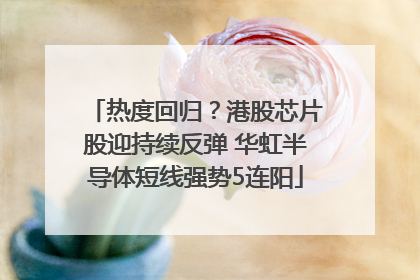 热度回归？港股芯片股迎持续反弹 华虹半导体短线强势5连阳