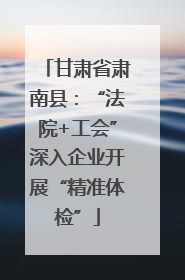 甘肃省肃南县：“法院+工会”深入企业开展“精准体检”