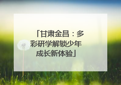 甘肃金昌：多彩研学解锁少年成长新体验