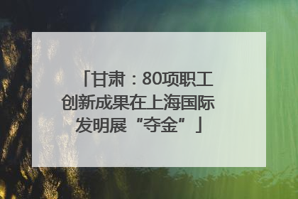 甘肃：80项职工创新成果在上海国际发明展“夺金”