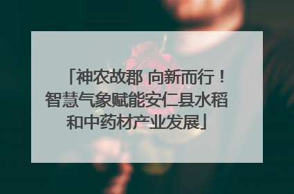 神农故郡 向新而行！智慧气象赋能安仁县水稻和中药材产业发展