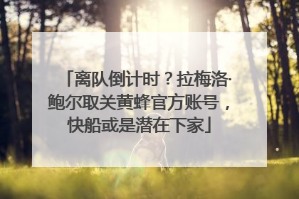 离队倒计时？拉梅洛·鲍尔取关黄蜂官方账号，快船或是潜在下家