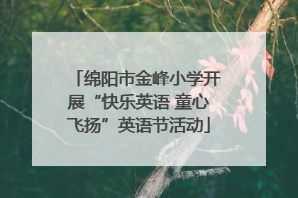 绵阳市金峰小学开展“快乐英语 童心飞扬”英语节活动