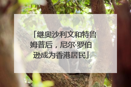 继奥沙利文和特鲁姆普后，尼尔·罗伯逊成为香港居民