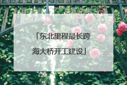 东北里程最长跨海大桥开工建设