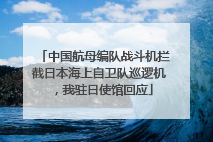 中国航母编队战斗机拦截日本海上自卫队巡逻机，我驻日使馆回应