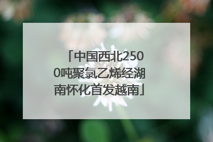 中国西北2500吨聚氯乙烯经湖南怀化首发越南