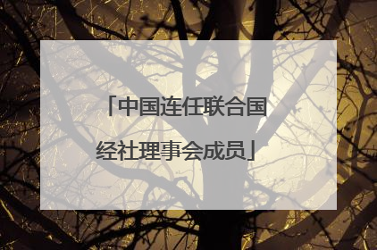 中国连任联合国经社理事会成员