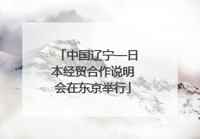 中国辽宁—日本经贸合作说明会在东京举行