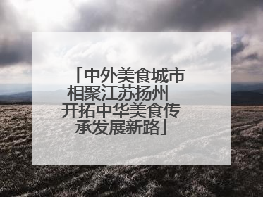 中外美食城市相聚江苏扬州 开拓中华美食传承发展新路