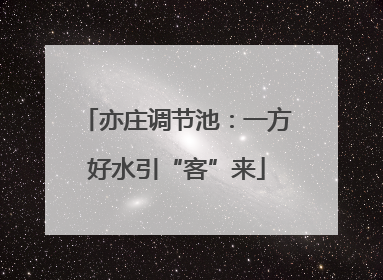 亦庄调节池：一方好水引“客”来