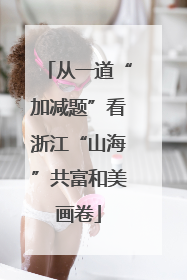 从一道“加减题”看浙江“山海”共富和美画卷