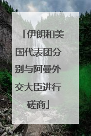伊朗和美国代表团分别与阿曼外交大臣进行磋商