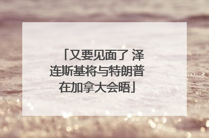 又要见面了 泽连斯基将与特朗普在加拿大会晤