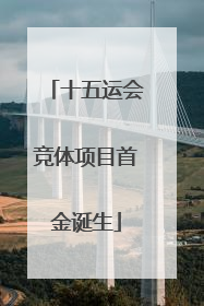 十五运会竞体项目首金诞生