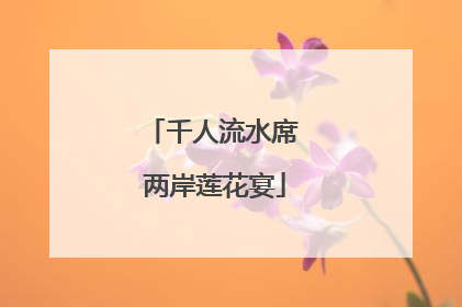 千人流水席 两岸莲花宴