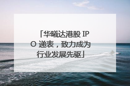 华曦达港股 IPO 递表，致力成为行业发展先驱