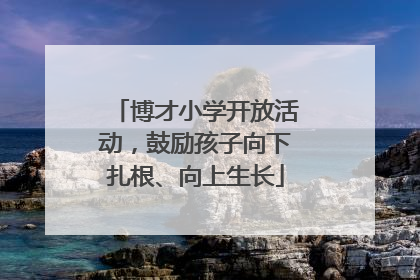 博才小学开放活动，鼓励孩子向下扎根、向上生长