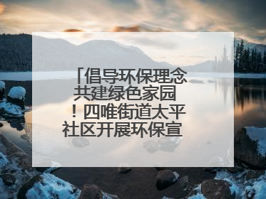 倡导环保理念 共建绿色家园！四唯街道太平社区开展环保宣传进社区活动