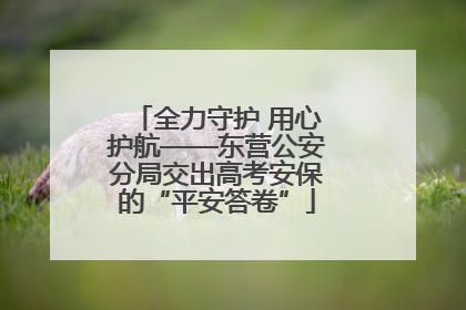 全力守护 用心护航——东营公安分局交出高考安保的“平安答卷”