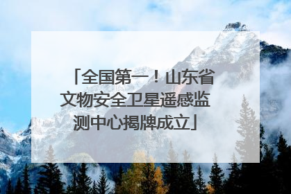 全国第一！山东省文物安全卫星遥感监测中心揭牌成立