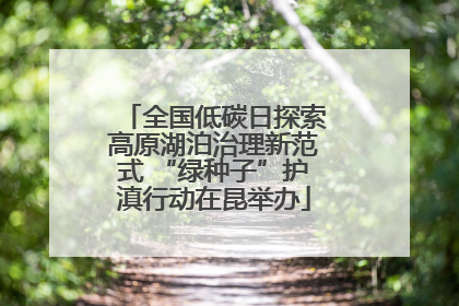 全国低碳日探索高原湖泊治理新范式 “绿种子”护滇行动在昆举办