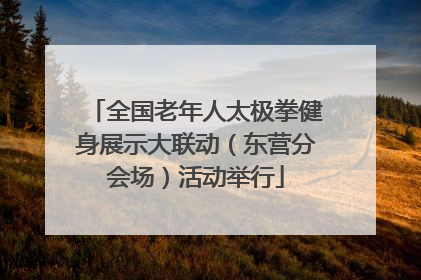 全国老年人太极拳健身展示大联动（东营分会场）活动举行