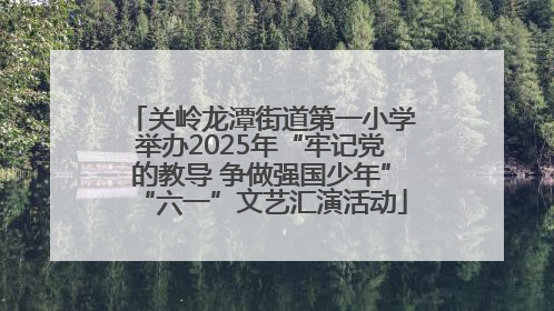 关岭龙潭街道第一小学举办2025年“牢记党的教导 争做强国少年”“六一”文艺汇演活动