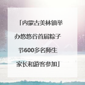 内蒙古美林镇举办悠悠谷首届粽子节600多名师生家长和游客参加