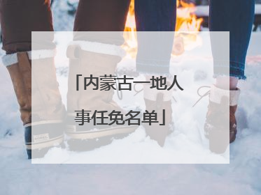 内蒙古一地人事任免名单