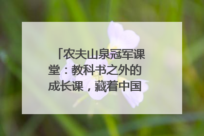 农夫山泉冠军课堂：教科书之外的成长课，藏着中国体育的薪火传承