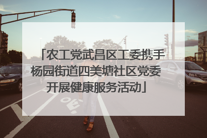 农工党武昌区工委携手杨园街道四美塘社区党委开展健康服务活动