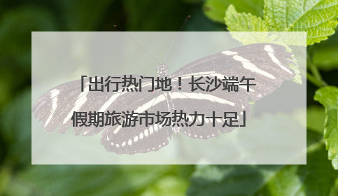 出行热门地！长沙端午假期旅游市场热力十足
