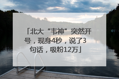 北大“韦神”突然开号，现身4秒，说了3句话，吸粉12万