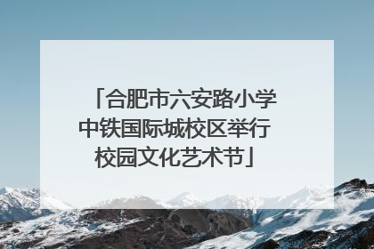 合肥市六安路小学中铁国际城校区举行校园文化艺术节